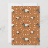 Invitation Funny Custom Malayan Tapir fête d'anniversaire (Dos)