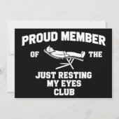 Invitation Funny Dad Just Resting My Eyes Fathers Day Funny  (Devant)