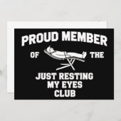 Invitation Funny Dad Just Resting My Eyes Fathers Day Funny  (Devant / Derrière)