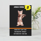 Invitation Funny debout chaton joueuse (Debout devant)