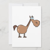 Invitation Funny Derpy Horse Silly Brown Stallion (Devant)