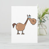 Invitation Funny Derpy Horse Silly Brown Stallion (Debout devant)