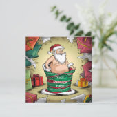 Invitation Funny Dirty Père Noël collection de Noël (Debout devant)