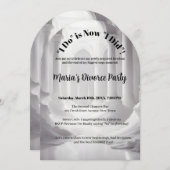 Invitation Funny Divorce Freedom Celebration Single Glam (Devant / Derrière)