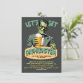 Invitation Funny Drunkenstein Frankenstein Fête d'Halloween (Debout devant)