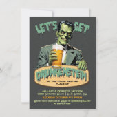 Invitation Funny Drunkenstein Frankenstein Fête d'Halloween (Devant)