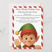 Invitation Funny Elf Faces | North Pole Fun Christmas Party  (Devant)