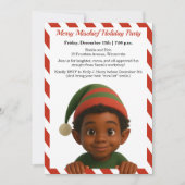 Invitation Funny Elf Faces | North Pole Fun Christmas Party  (Devant)