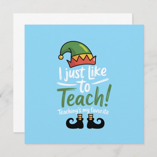 Invitation Funny Enseignant de Noël est mon préféré (Devant / Derrière)