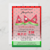 Invitation Funny Face Watermelon Enfant's 00th Birthday (Devant)