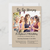 Invitation Funny Fall Wine Tasting Woman's 40th Birthday (Devant)