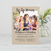 Invitation Funny Fall Wine Tasting Woman's 40th Birthday (Debout devant)