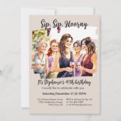 Invitation Funny Fall Wine Tasting Woman's 40th Birthday Invi (Devant)