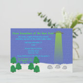 Invitation Funny & Festive Winter Party-Snow and Aliens (Debout devant)