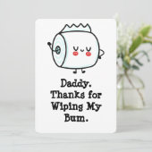 Invitation Funny First Fête des pères Card de Baby (Debout devant)