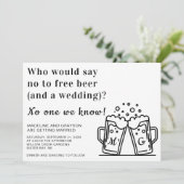 Invitation Funny Free Bière et un Mariage (Debout devant)