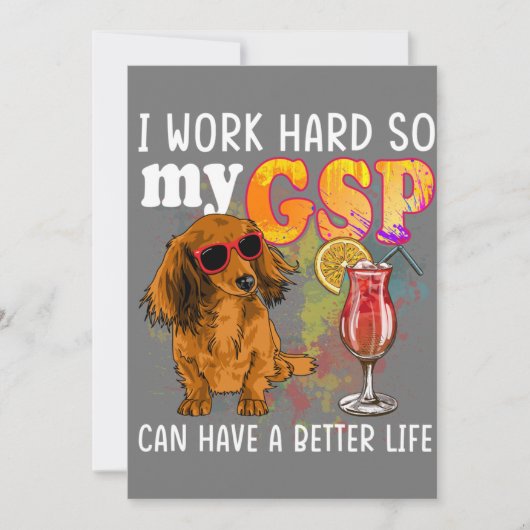Invitation Funny German Shorthaired Pointer Gifts GSP Lover (Devant)