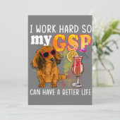 Invitation Funny German Shorthaired Pointer Gifts GSP Lover (Debout devant)