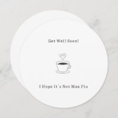 Invitation Funny Get Well Soon Man Flu Card (Devant / Derrière)