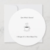 Invitation Funny Get Well Soon Man Flu Card (Devant)