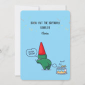 Invitation Funny Gnome Fart Blow Out The Birthday (Devant)