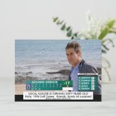 Invitation Funny Golf News ️ 40e 50e 60e Anniversaire mascul (Debout devant)