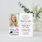Invitation Funny Graduation KISS MON CLASSE GOODBYE One Photo (Debout devant)