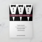 Invitation FUNNY Groomsman Invite with Three Tuxes (Intérieur)