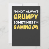 Invitation Funny Grumpy Gamer Quote Design (Devant)