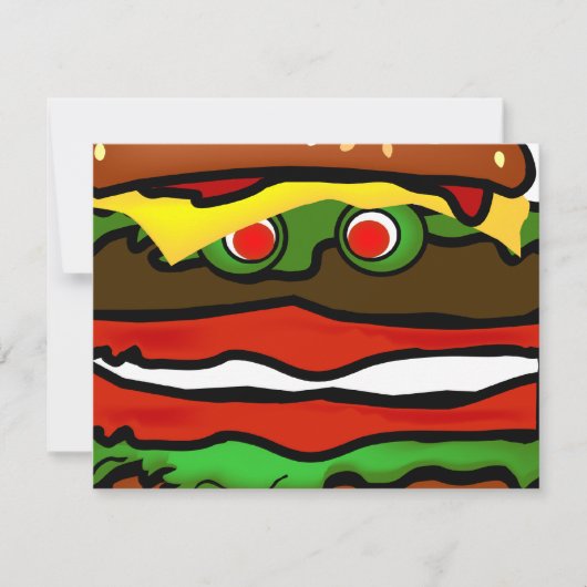 Invitation Funny Hamburger (Devant)