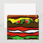 Invitation Funny Hamburger (Devant / Derrière)