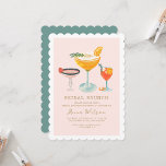 Invitation Funny Handraing Pinky Coctails Fête des mariées<br><div class="desc">Brunch nuptial rose Coctails Fête des mariées blush</div>