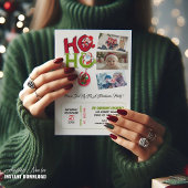 Invitation Funny HO HO HO Retro Christmas Party Family Photos
