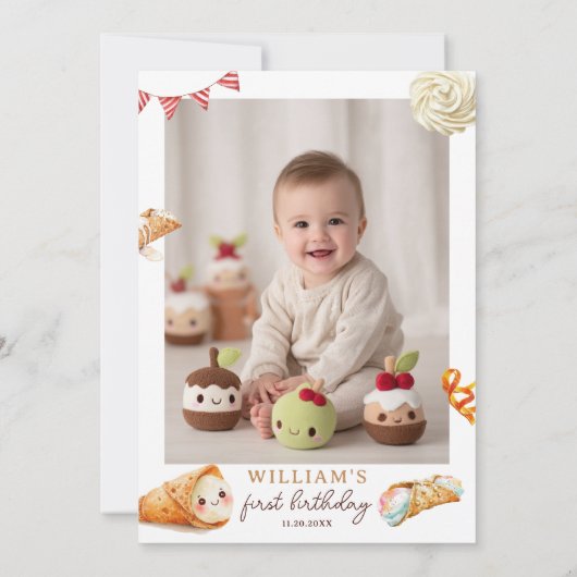 Invitation Funny Holy Cannoli Sweet 1er anniversaire photo (Dos)