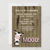 Invitation Funny Holy Cow 60e Anniversaire Humoristique (Dos)