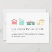 Invitation Funny Home Owners Définition Fête de réchauffement (Devant)