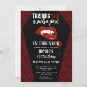 Invitation Funny Horror Gothic Vampire Any Age Birthday Party (Devant)