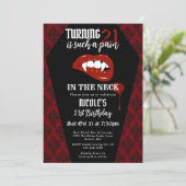 Invitation Funny Horror Gothic Vampire Any Age Birthday Party (Debout devant)