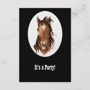 Invitations Faire Part Cartes Cheval Anniversaire Drole Zazzle Be