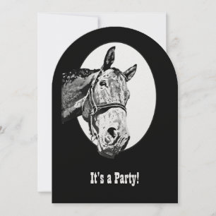 Invitation Funny Horse Western Thème Anniversaire Personnalis