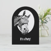 Invitation Funny Horse Western Thème Anniversaire Personnalis (Debout devant)