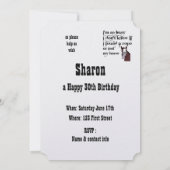 Invitation Funny Horse Western Thème Anniversaire Personnalis (Dos)