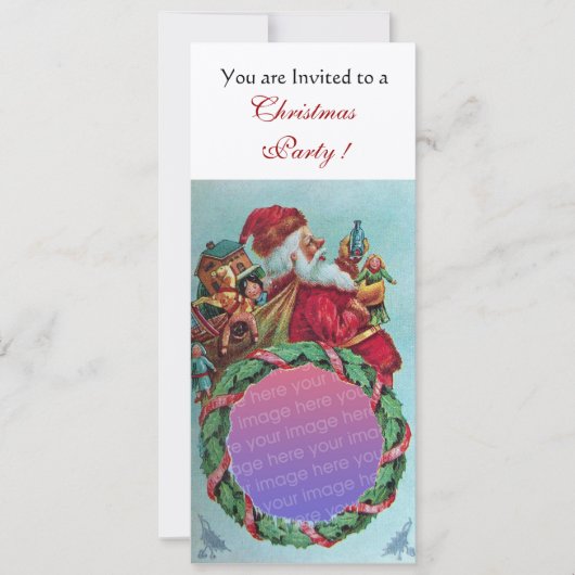 Invitation FUNNY, HUMOUR SANTA CLAUS Modèle photo VINTAGE (Devant)