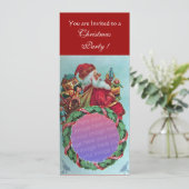 Invitation FUNNY, HUMOUR SANTA CLAUS Modèle photo VINTAGE (Debout devant)