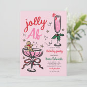 Invitation Funny Jolly Christmas Cocktail Party Holiday Party (Debout devant)