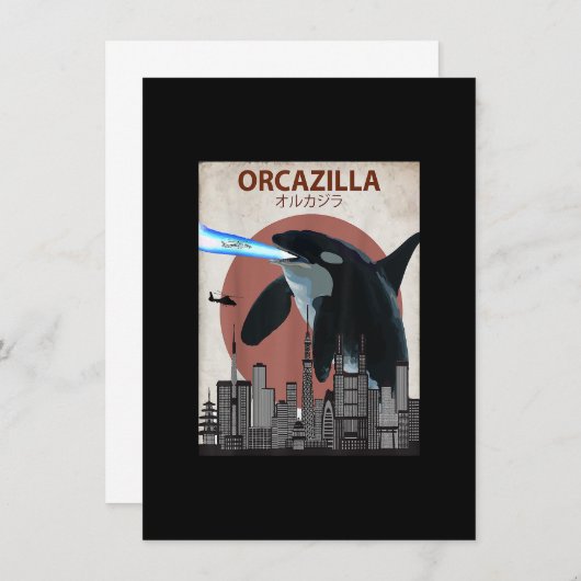 Invitation Funny Killer Whale T-Shirt Orca Lovers Gift (Devant / Derrière)