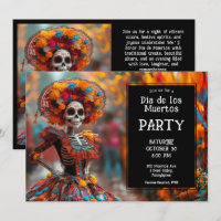 💀 Funny La Calavera en casquette avec des fleurs