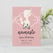 Invitation Funny Lets Namaste Femmes 30ème anniversaire (Debout devant)