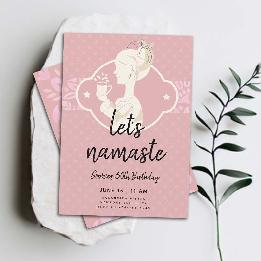 Invitation Funny Lets Namaste Femmes 30ème anniversaire
