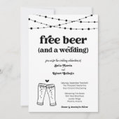Invitation Funny Libre Bière Mariage à thème (Devant)